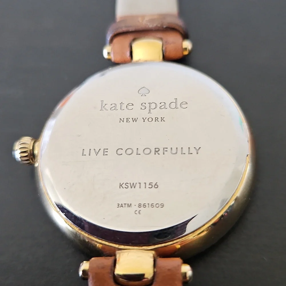 ♠️Kate Spade New York Holland 3-Hand Brown Leather Watch
